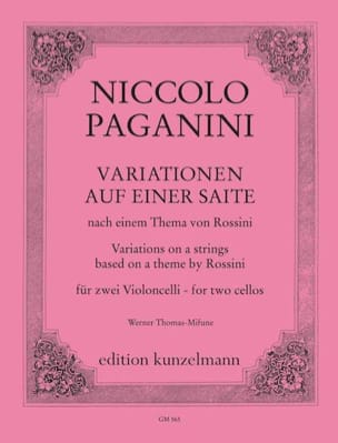 Variationen auf einer Saite - 2 Violoncelles - PAGANINI - Partition