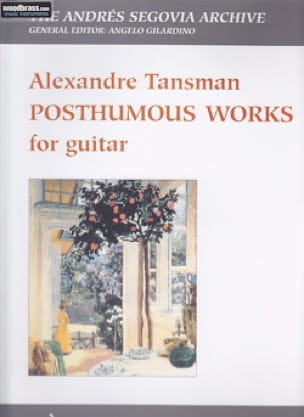 Posthumous works Alexandre Tansman Partition Guitare