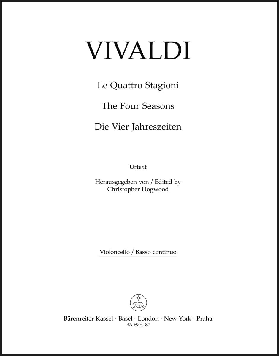 The Four Seasons VIVALDI Partition