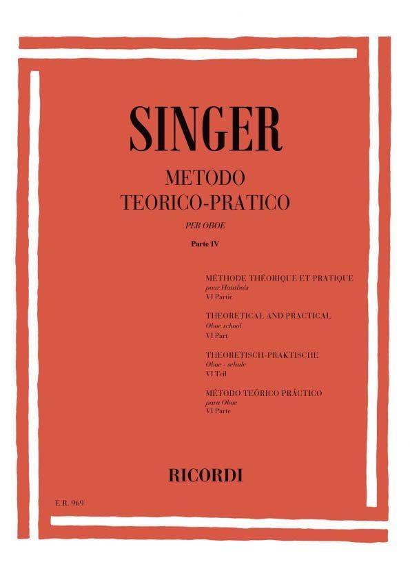 Metodo Theorico-Pratico - Oboe - Volume 6 - Sigismondo Singer