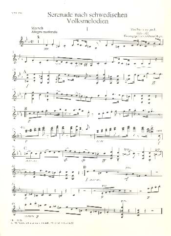 Serenade nach schwedischen Volksmelodien BRUCH Partition