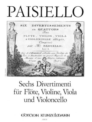 6 Divertimenti - Flöte Violine Viola Violoncello - Stimmen