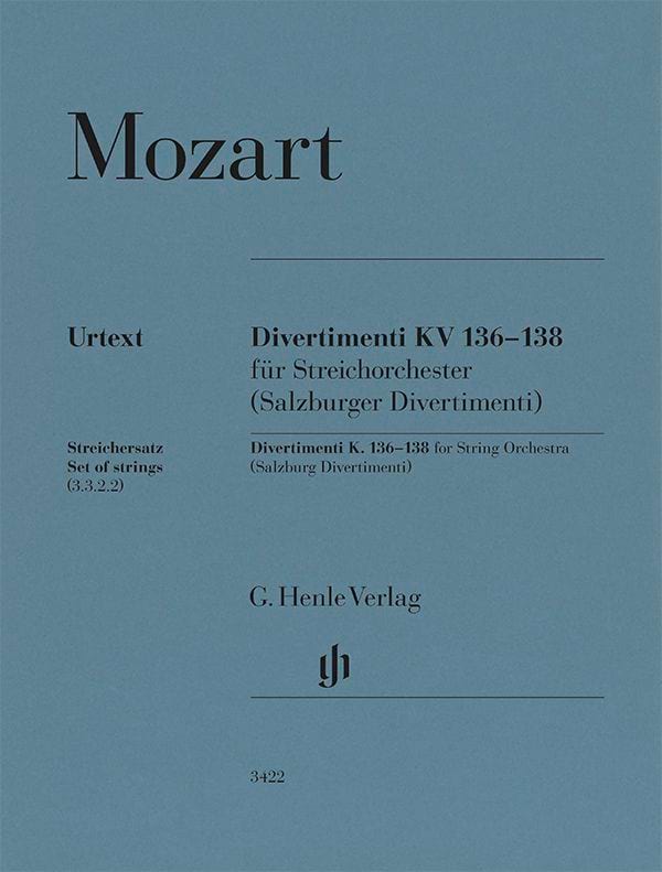 Divertimenti K. 136-138 - Matériel MOZART Partition ENSEMBLES, BANDS