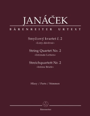 Quatuor à Cordes N° 2 JANACEK Partition Quatuors