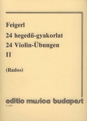 24 Violin-Übungen, Bd 2 Peregrin Feigerl Partition Violon