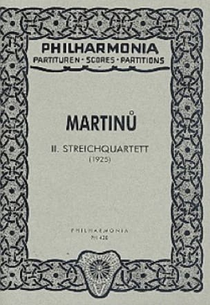 Streichquartett Nr. 2 - Partitur - MARTINU - Partition - Petit format