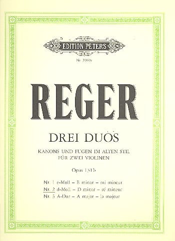 Duo op. 131b n° 2, ré mineur Max Reger Partition Violon