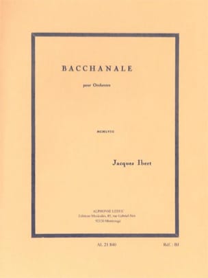 Bacchanale - Conducteur poche IBERT Partition Petit format
