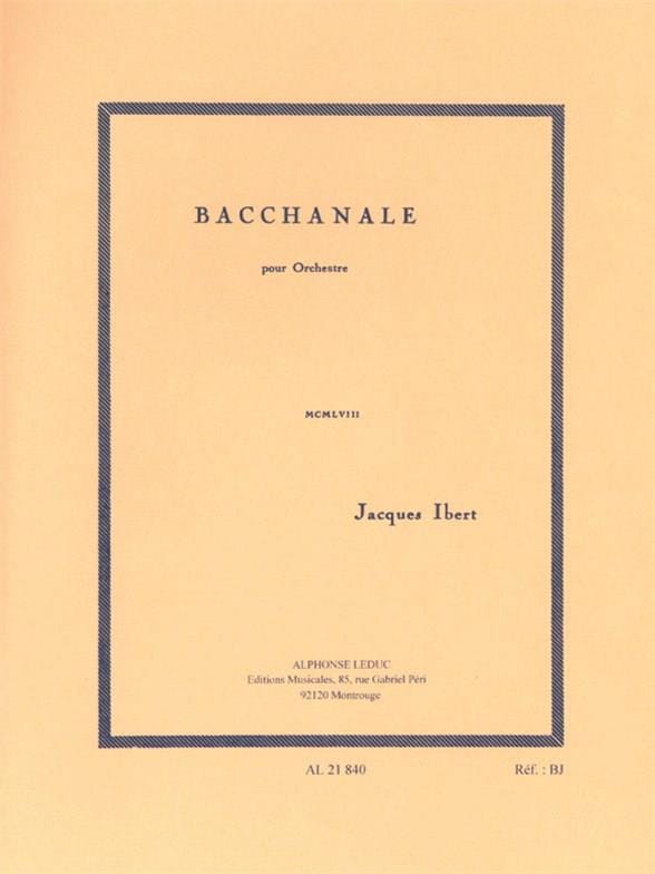 Bacchanale - Conducteur poche IBERT Partition Petit format