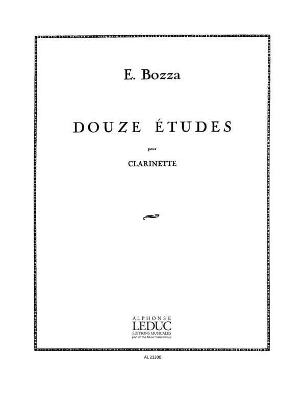 12 Etudes - Clarinette Eugène Bozza Partition Clarinette