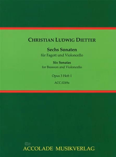 6 Sonaten op. 3 Band 1 Christian Ludwig Dietter Partition Duos