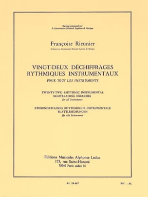 22 Dechiffrages rythmiques instrumentaux - Françoise Rieunier