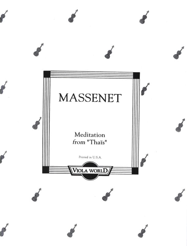Méditation de Thais - Alto MASSENET Partition Alto