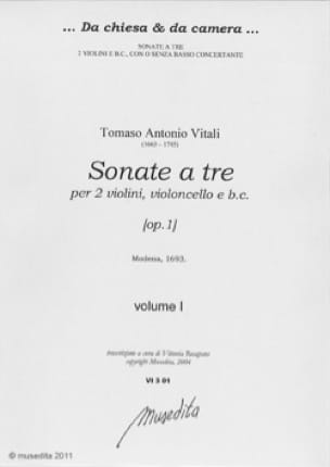 Sonate a tre [op. 1] Volume 1-2 Tommaso Antonio Vitali Partition Trios