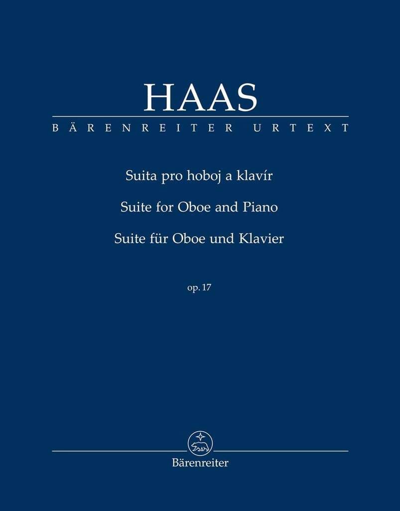 Suite for Oboe and Piano op. 17 Pavel Haas Partition Hautbois