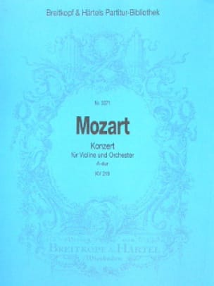 Violinkonzert Nr. 5 A-Dur KV 219 - Partitur - MOZART - Partition