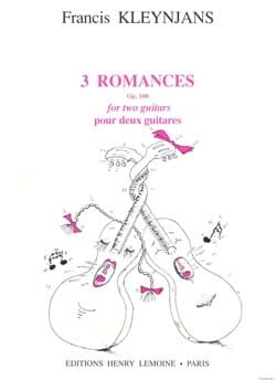 3 Romances, op. 100 Francis Kleynjans Partition Guitare