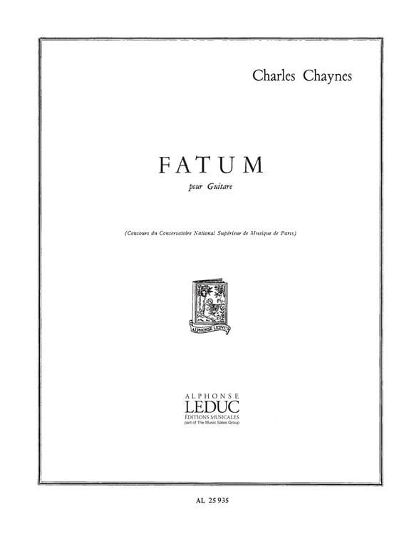 Fatum Charles Chaynes Partition Guitare
