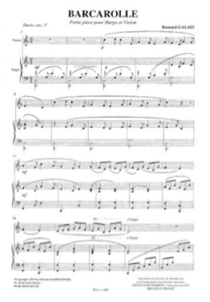 Barcarolle Bernard Galais Partition
