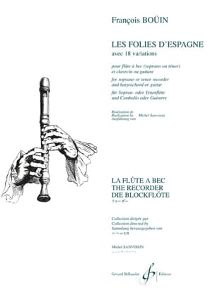 Les Folies d' Espagne Francois Boüin Partition Flûte à bec
