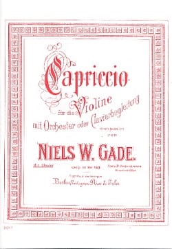 Capriccio Niels Wilhelm Gade Partition Violon