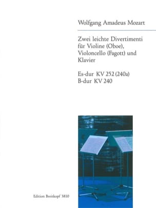2 Leichte Divertimenti KV 252, KV 240 - Violine Cello piano - MOZART