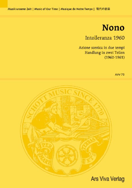 Intolleranza 1960 Luigi Nono Partition