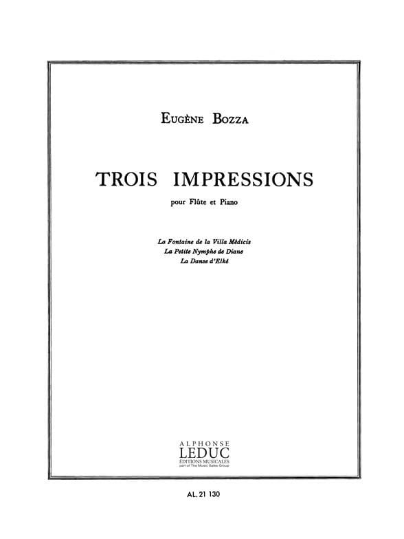 3 Impressions - Eugène Bozza - Partition - Flûte traversière