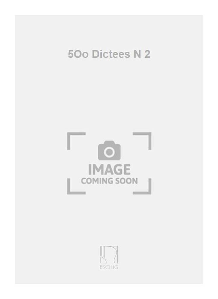 500 Dictées musicales - Volume 2 - Jules Mazellier - Partition