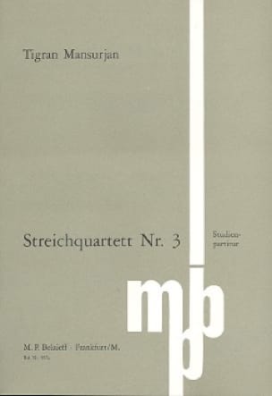 Streichquartett Nr. 3 - Partitur - Tigran Mansurjan - Partition