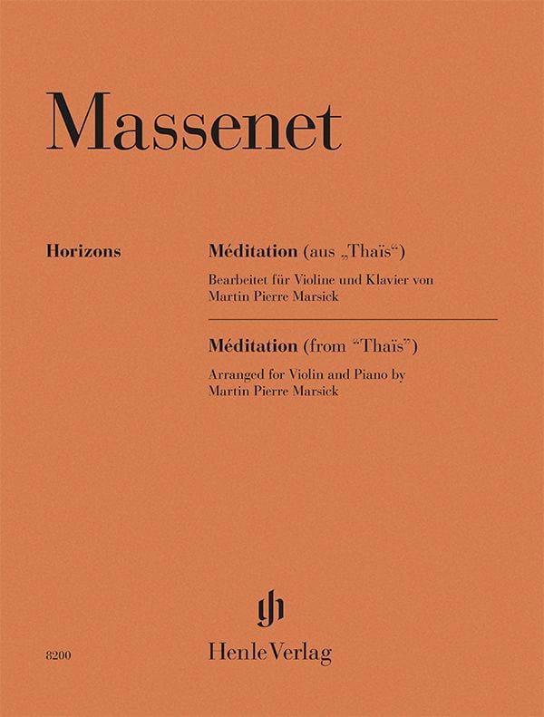 Méditation de Thaïs MASSENET Partition Violon