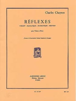 Réflexes Charles Chaynes Partition Violon