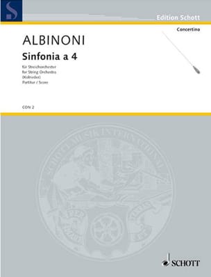 Sinfonia a 4 - Conducteur ALBINONI Partition Grand format