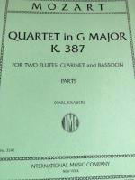 Quartet In G Sol M., Kv 387 - 2 Flûtes Clarinette et Basson - MOZART