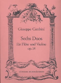 6 Duos op. 14 - Flöte Violine Giuseppe Maria Cambini Partition Duos