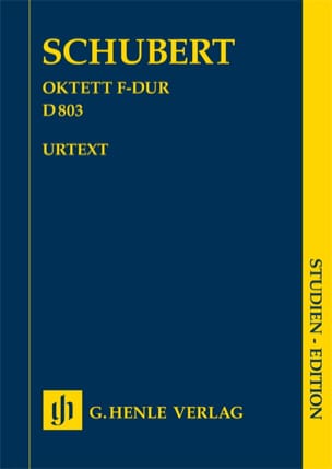 Octuor en Fa Majeur D. 803 Op. Posth 166 - SCHUBERT - Partition