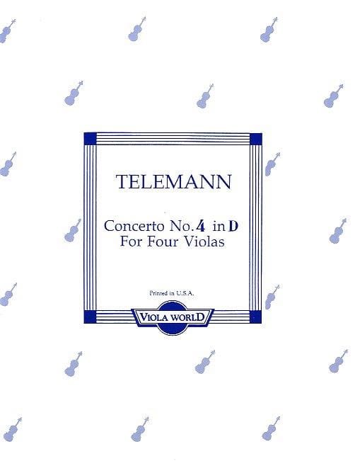 Concerto n° 4 in D - 4 altos TELEMANN Partition Alto