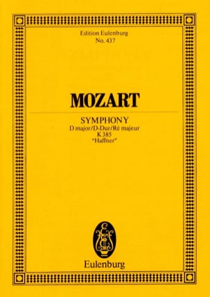 Symphonie Nr. 35 D-Dur Haffner KV 385 MOZART Partition Petit format