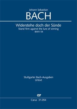 Cantate BWV 54 - Conducteur BACH Partition Grand format