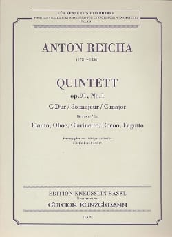 Bläserquintett op. 91 Nr. 1 C-Dur - Stimmen - REICHA - Partition