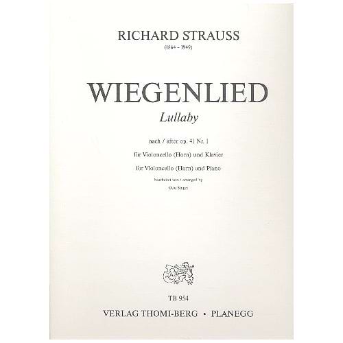 Wiegenlied nach op. 41 n° 1 Richard Strauss Partition Violoncelle