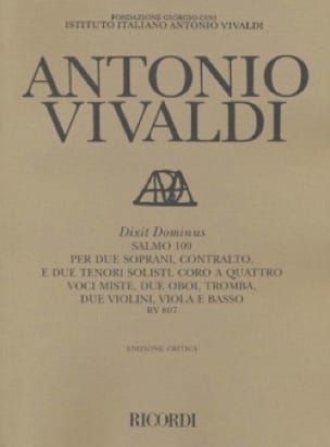 Dixit Dominus Salmo 109 RV 807 - VIVALDI - Partition - Grand format