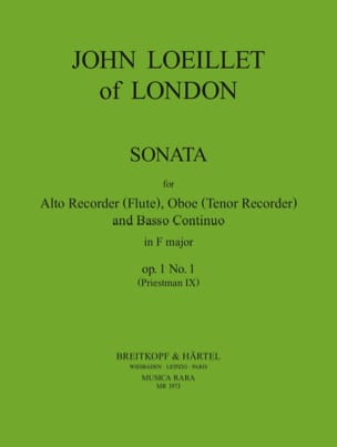 Sonata in f major op. 1 n° 1 - Treble recorder Oboe Bc