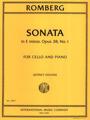 Sonate en mi mineur, op. 38 n° 1 - Cello et piano