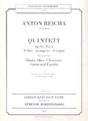 Bläserquintett op. 91 Nr. 5 A-Dur - Stimmen - REICHA - Partition