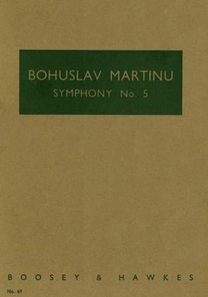 Symphonie n° 5 MARTINU Partition Petit format