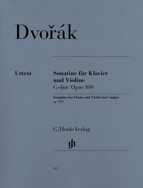 Sonatine pour violon en Sol majeur op. 100 DVORAK Partition Violon