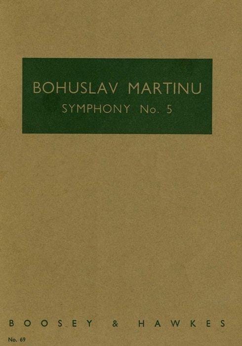 Symphonie n° 5 MARTINU Partition Petit format