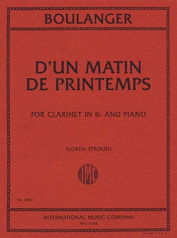D'Un Matin de Printemps Boulanger Lili Partition Clarinette