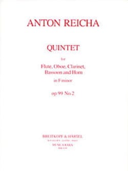 Quintet op. 99 n° 2 - Parts REICHA Partition Quintettes